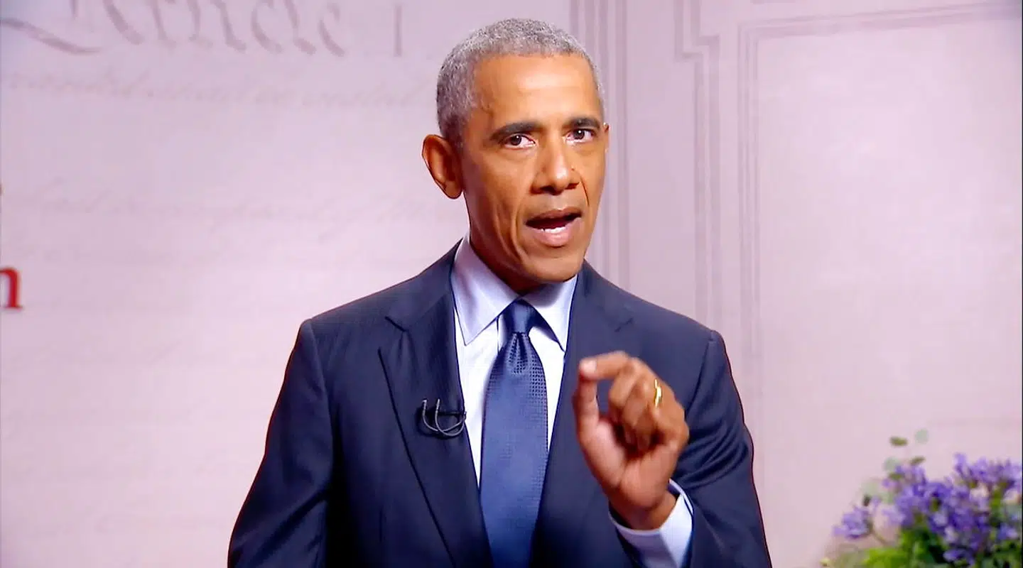 Barack Obama angreb Donald Trump hårdt under sin tale.