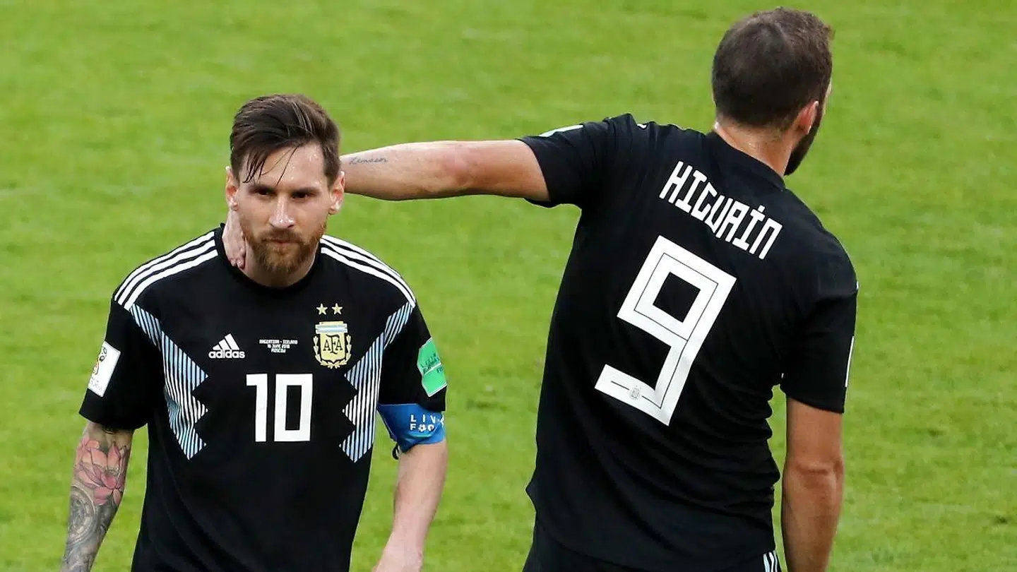 Lionel Messi og Gonzalo Higuain har spillet sammen på det argentinske landshold.
