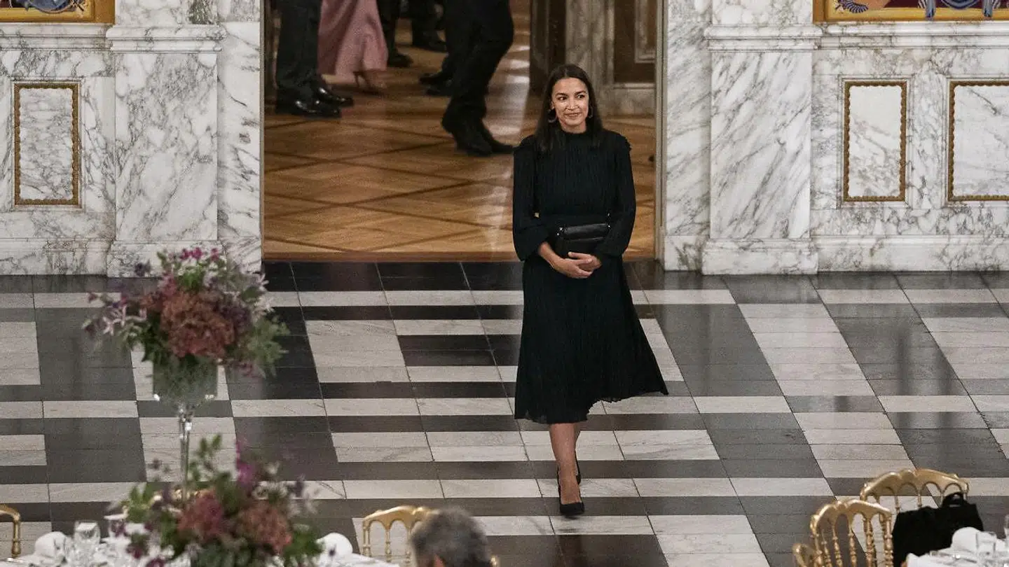 Kongresmedlem Alexandria Ocasio-Cortez ankommer til Gallamiddag i anledning af World Mayors Summit på Christiansborg, torsdag den 10. oktober 2019.