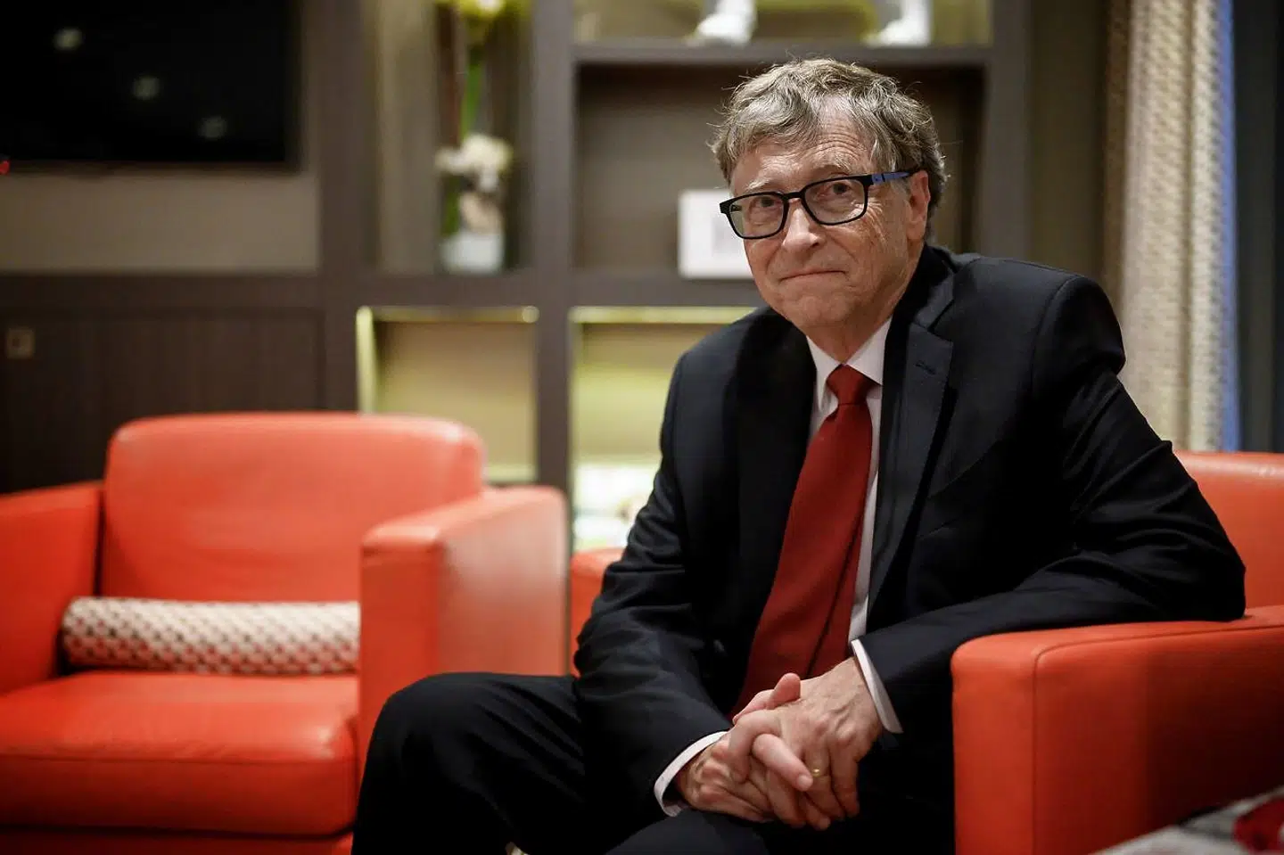 (FILES) In this file photo US Microsoft founder, Co-Chairman of the Bill & Melinda Gates Foundation, Bill Gates, poses for a picture on October 9, 2019, in Lyon, central eastern France, during the funding conference of Global Fund to Fight AIDS, Tuberculosis and Malaria. - Microsoft on Friday announced that co-founder Bill Gates has left its board of directors to devote more time to philanthropy. (Photo by JEFF PACHOUD / AFP)