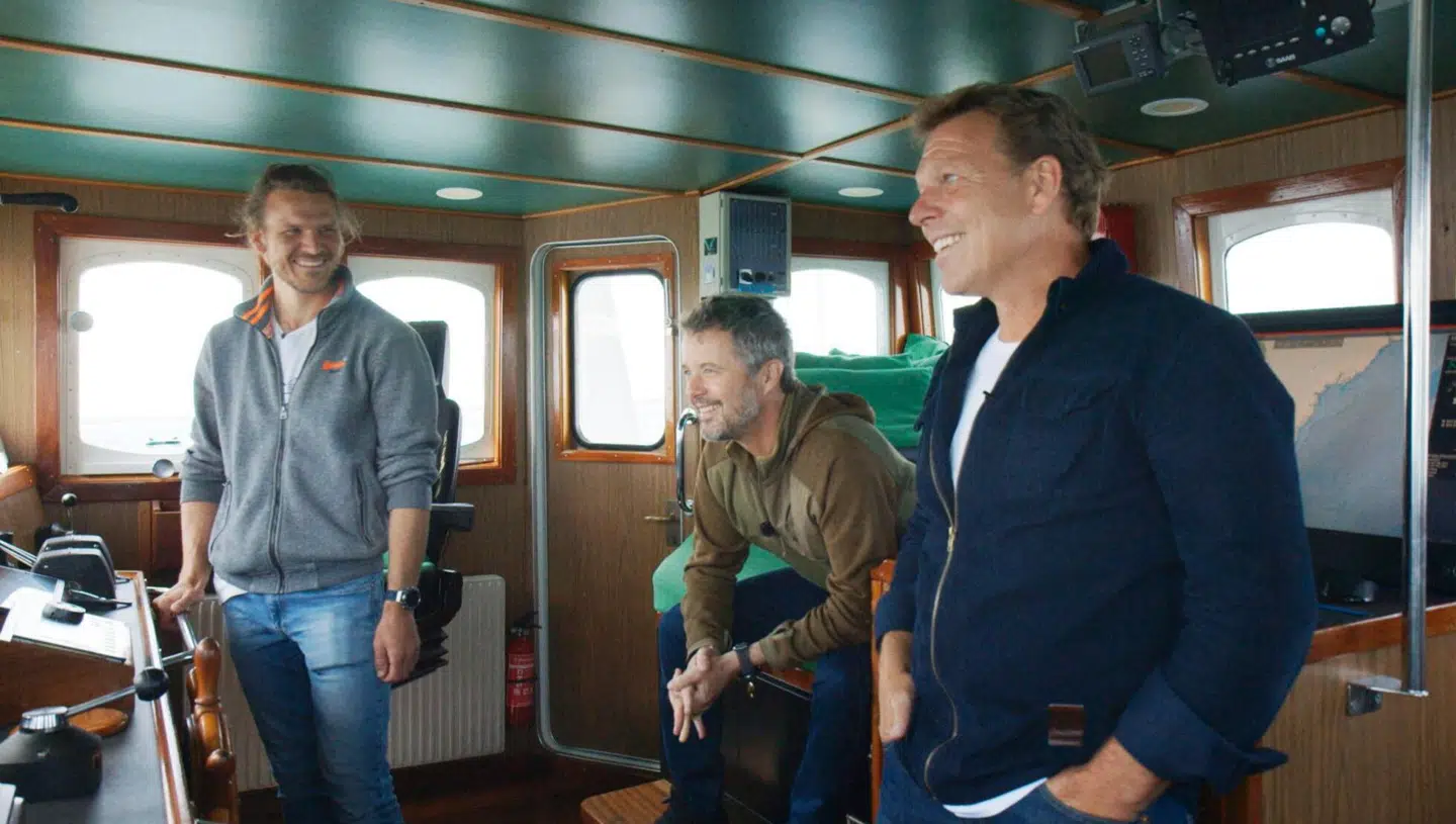 Emil Midé Erichsen, kronprins Frederik og Mikkel Beha.