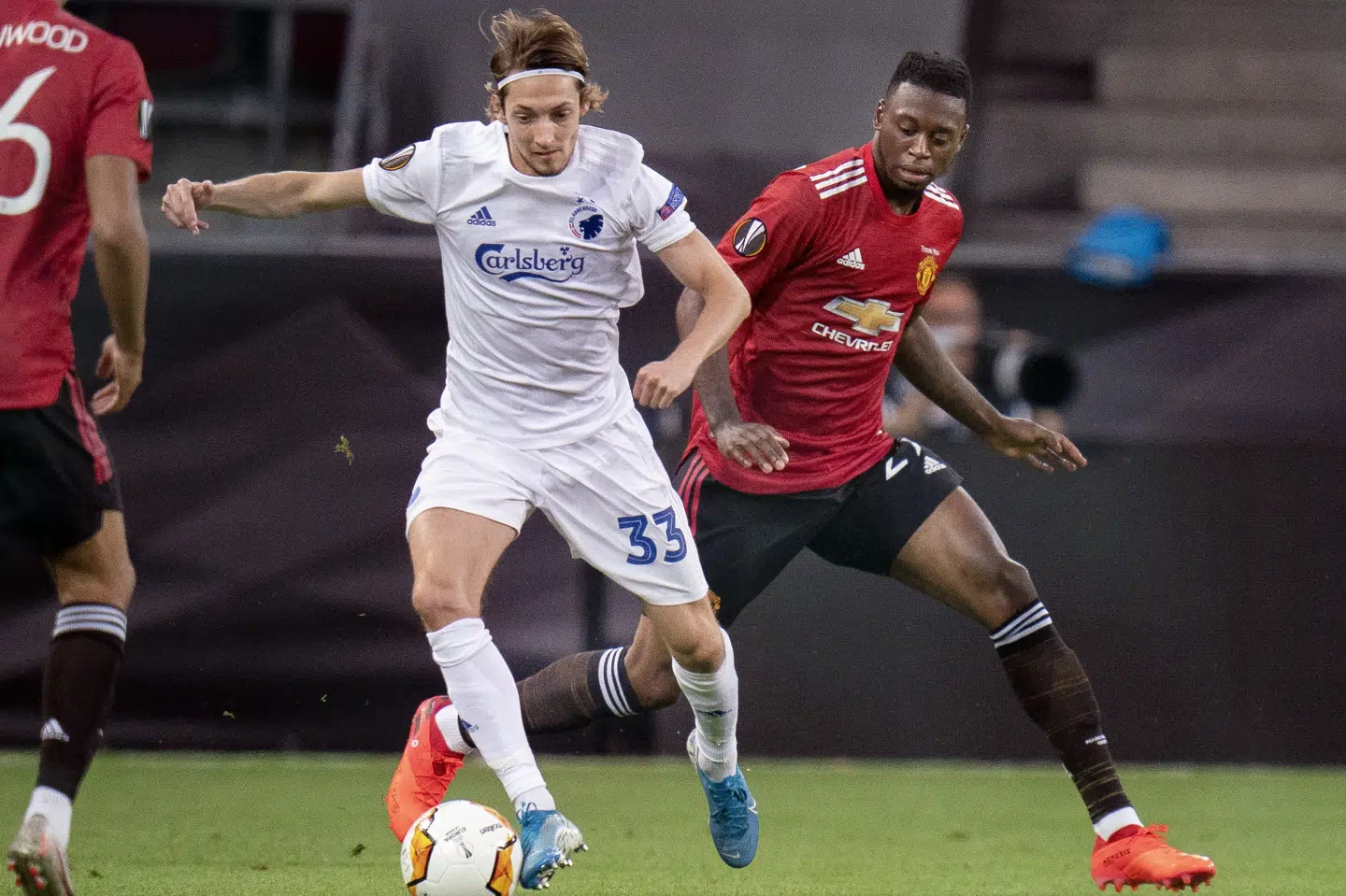 Rasmus Falk og FC København mødte mandag Manchester United i Europa League. Liselotte Sabroe/Ritzau Scanpix