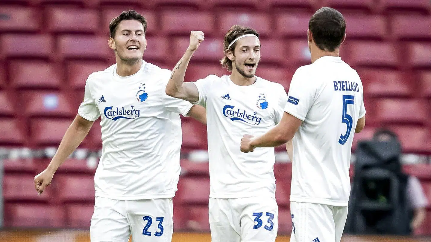 Rasmus Falk scorede til 3-0 i den historiske sejr over Istanbul Basaksehir, der sikrede dem en plads i Europa League-kvartfinalen.