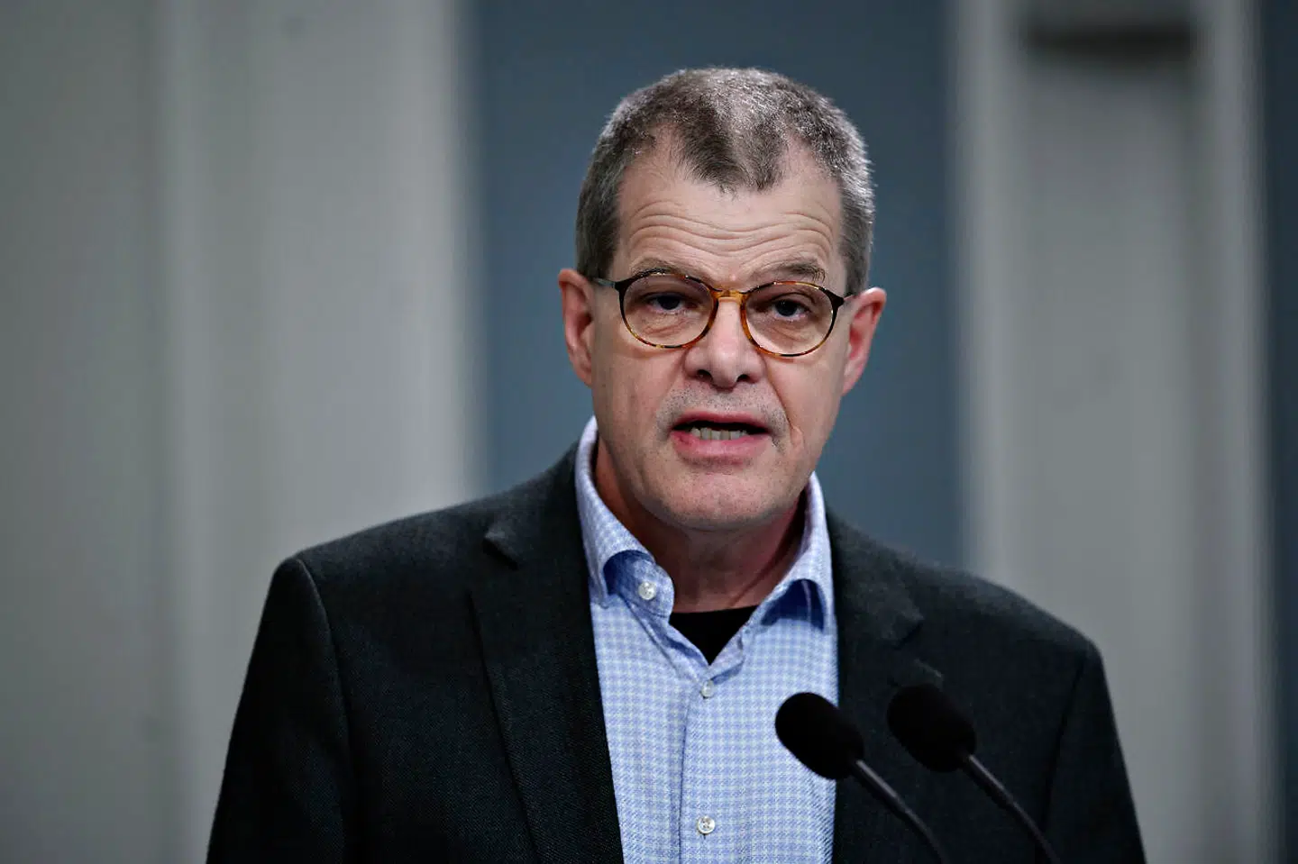 Faglig direktør for Infektionsberedskab i Statens Serum Institut Kåre Mølbak fortalte mandag 10. august, at »smittespredningen bobler«, og at smittetrykket nu er 1,4. (Foto: Philip Davali/Ritzau Scanpix)