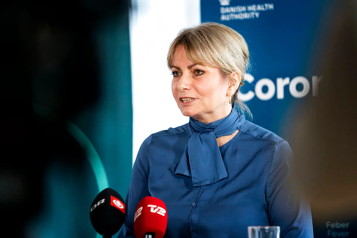 Overlæge i Styrelsen for Patientsikkerhed Anette Lykke Petri. Sundhedsstyrelsen holder pressebriefing om status på covid-19 i Danmark og giver blandt andet en status på udviklingen i covid-19, internationalt og i Danmark mandag 2. marts 2020. (Foto: Ida Guldbæk Arentsen/Ritzau Scanpix)