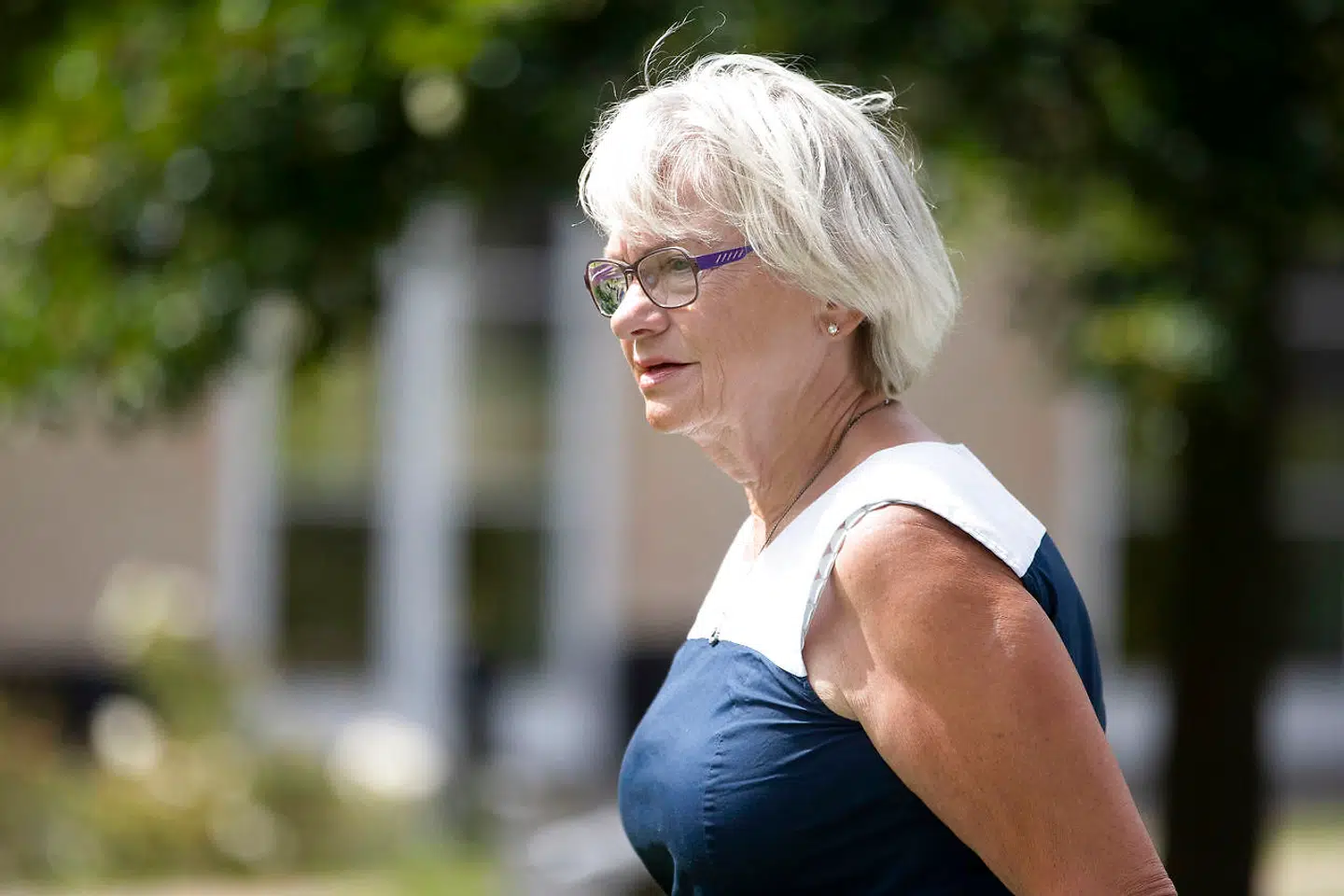 Pia Kjærsgaard fotograferet i forbindelse med, at Dansk Folkeparti holder pressemøde efter sommergruppemødet på Sandbjerg Gods i Sønderborg, onsdag den 5. august 2020.