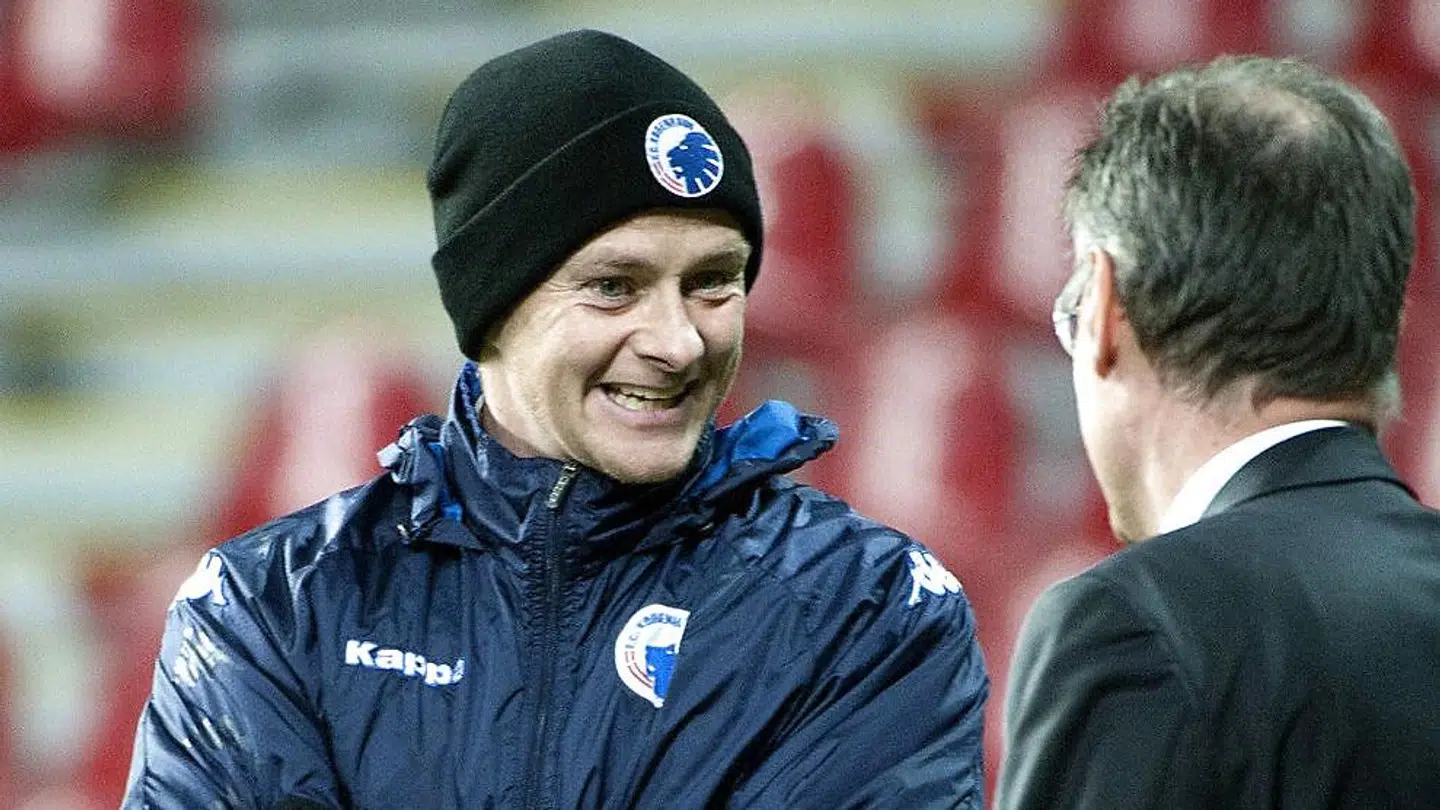 Sådan så det ud, da Ole Gunnar Solskjær tilbage i 2011 var på besøg i FC København som en del af sin træneruddannelse.