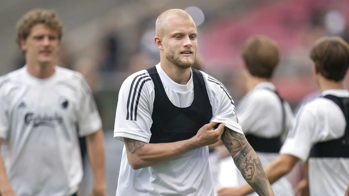 Nicolai Boilesen under FCK træning dagen før Europa League kampen mod Manchester United på RheinEnergieStadion i Køln søndag den 9 august 2020.