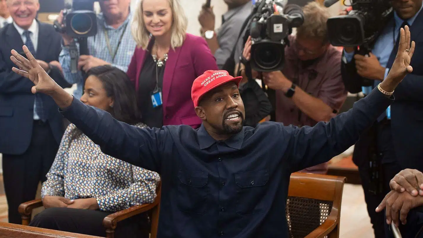 Kanye West i Det Hvide Hus i 2018.
