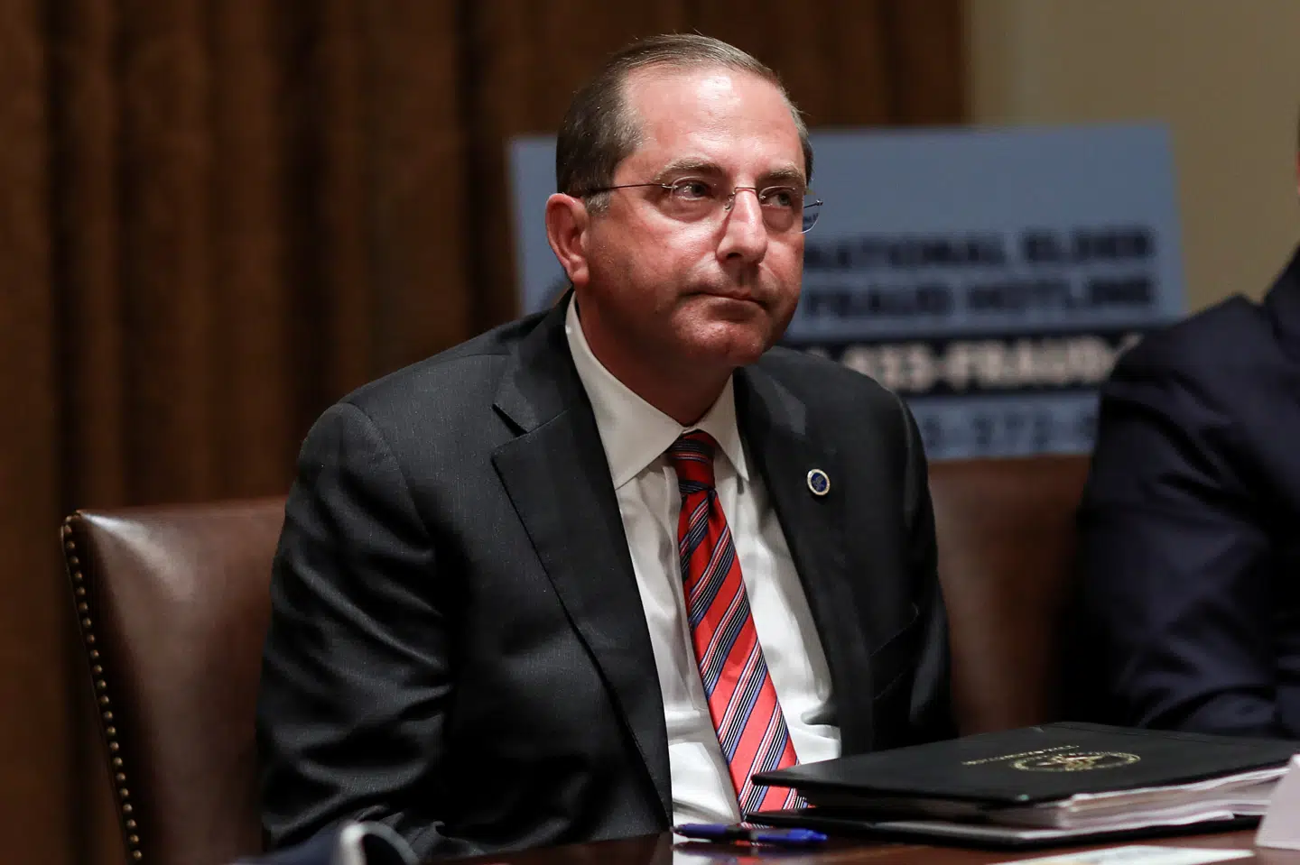 Sundhedsminister Alex Azar (foto) skal blandt andet mødes med Taiwans præsidents under sit besøg, der finder sted på et tidspunkt, hvor forholdet mellem Kina og USA ikke er det bedste. (Arkivfoto). Leah Millis/Reuters