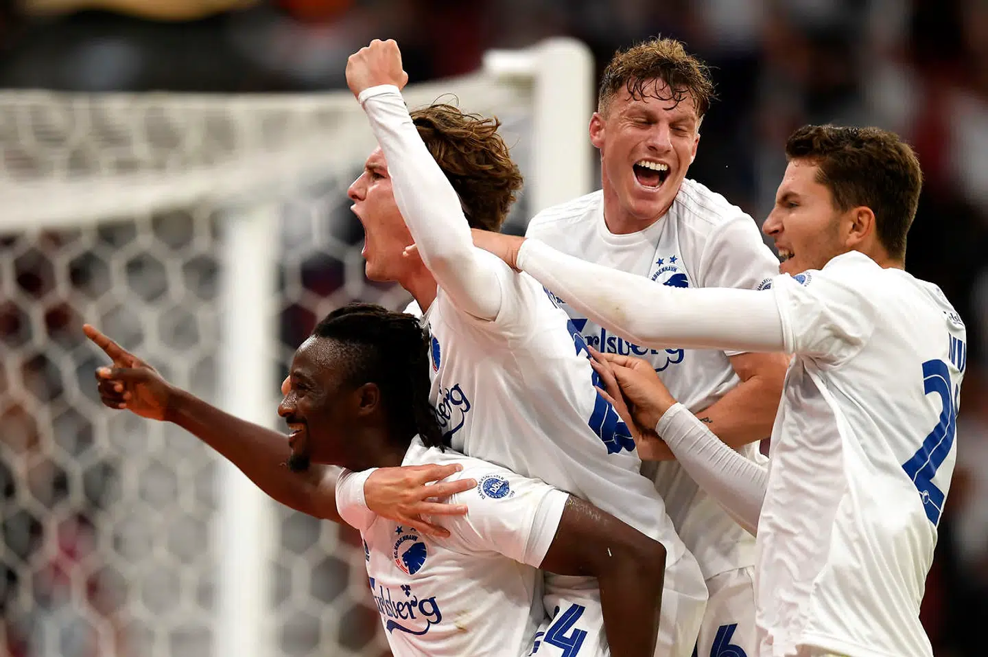 N'Doye efter sit sejrsmål mod FC Nordsjælland.