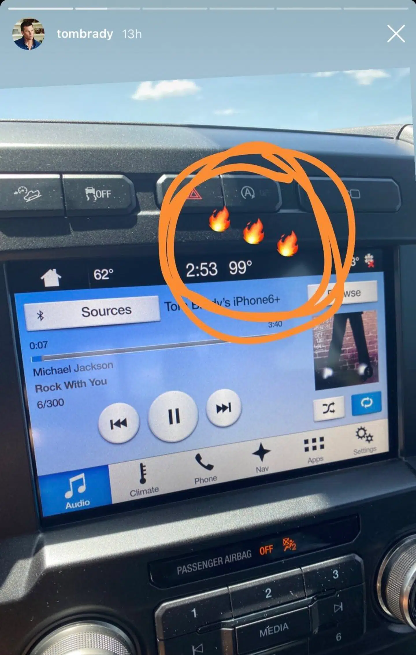 Fra Tom Bradys Instagram.