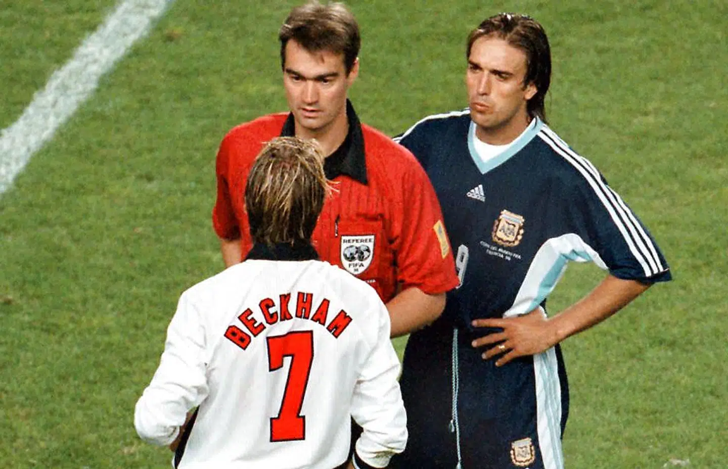 Kim Milton gav David Beckham det røde kort i VM-ottendedelsfinalen mellem England og Argentina i 1998.