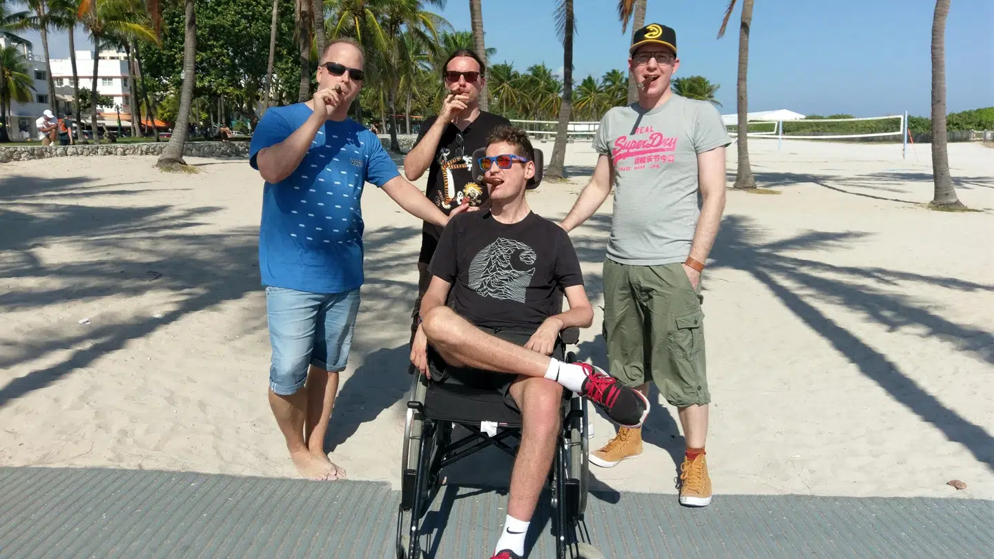 Lasse og vennerne på roadtrip i USA. Foto: Privat.