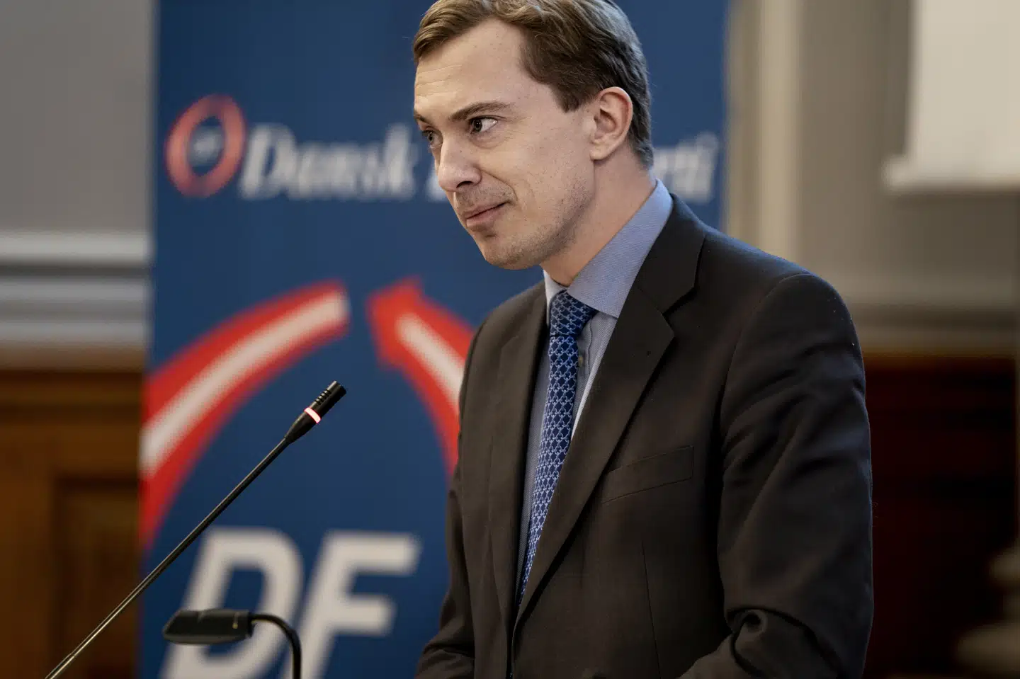 Morten Messerschmidt er ordfører i Dansk Folkeparti, men i et opsigtsvækkende interview med avisen Danmark udfordrer han sin egen formand som leder af partiet, vurderer politisk kommentator Hans Engell. (Arkivfoto). Liselotte Sabroe/Ritzau Scanpix