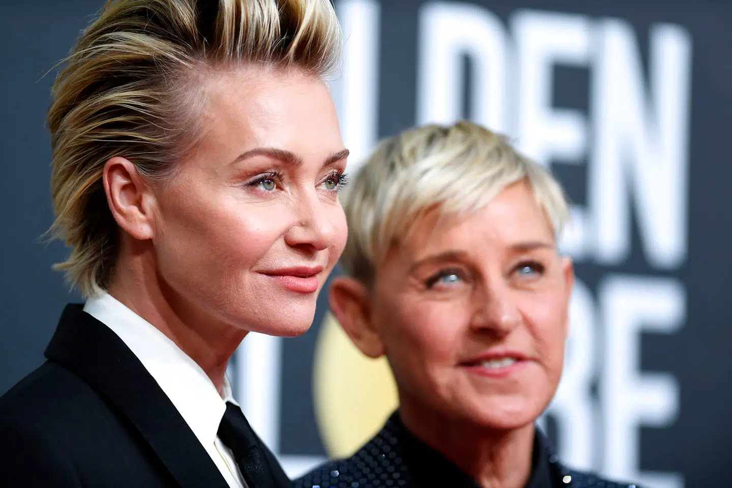 Ellen DeGeneres og hendes skuespiller-hutru Portia de Rossi.