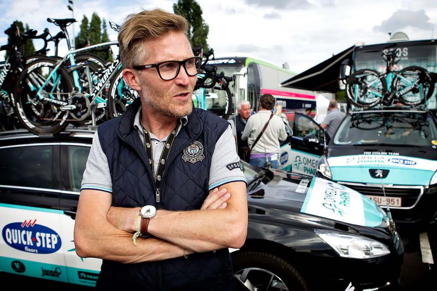 Brian Holm under 9. etape af Tour de France i 2014.
