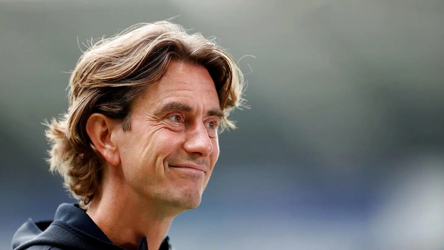 Thomas Frank har stor succes i Brentford som træner.