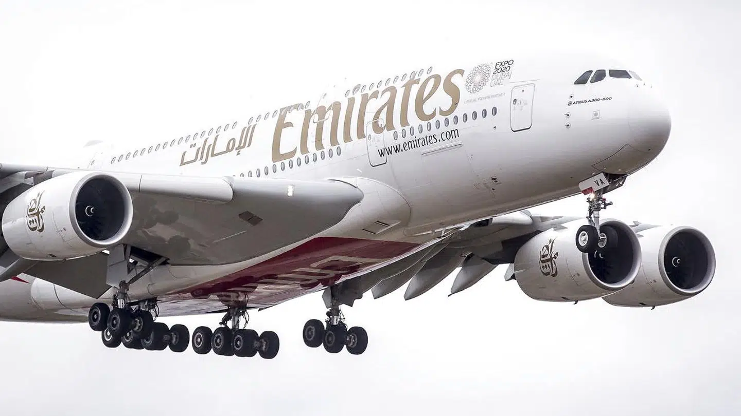 Emirates Airbus A380 fotograferet ved Københavns Lufthavn, onsdag den 15. januar 2020.