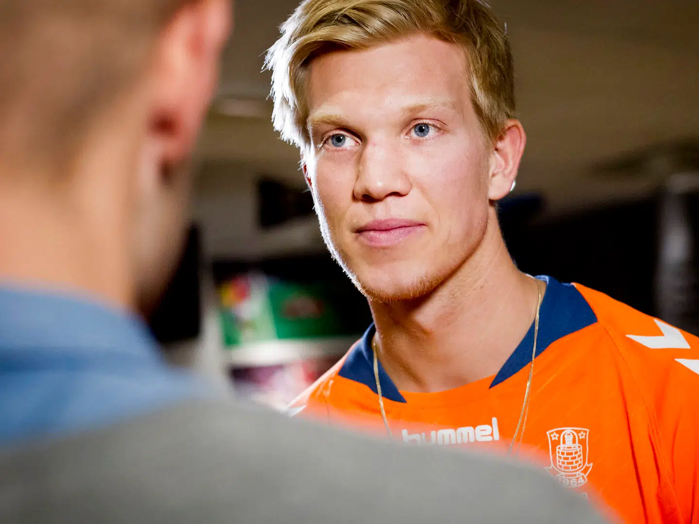 Pressemøde i Brøndby IF mandag 6. januar 2014. Simon Makienok.