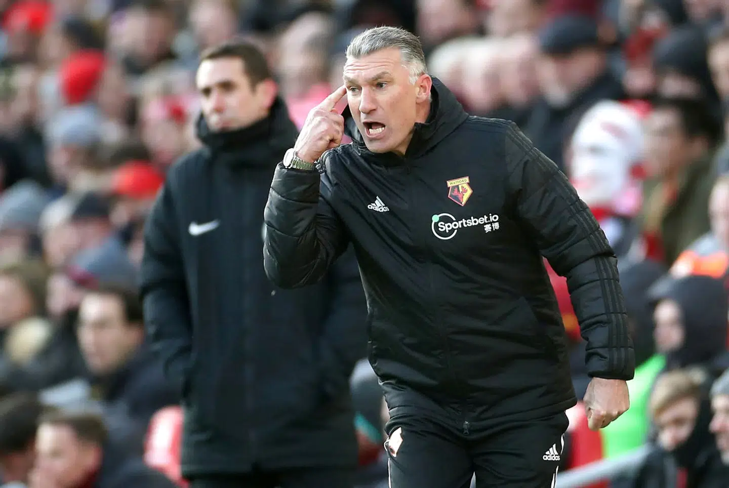 Nigel Pearson og assistenten Craig Shakespeare er fortid i Watford.