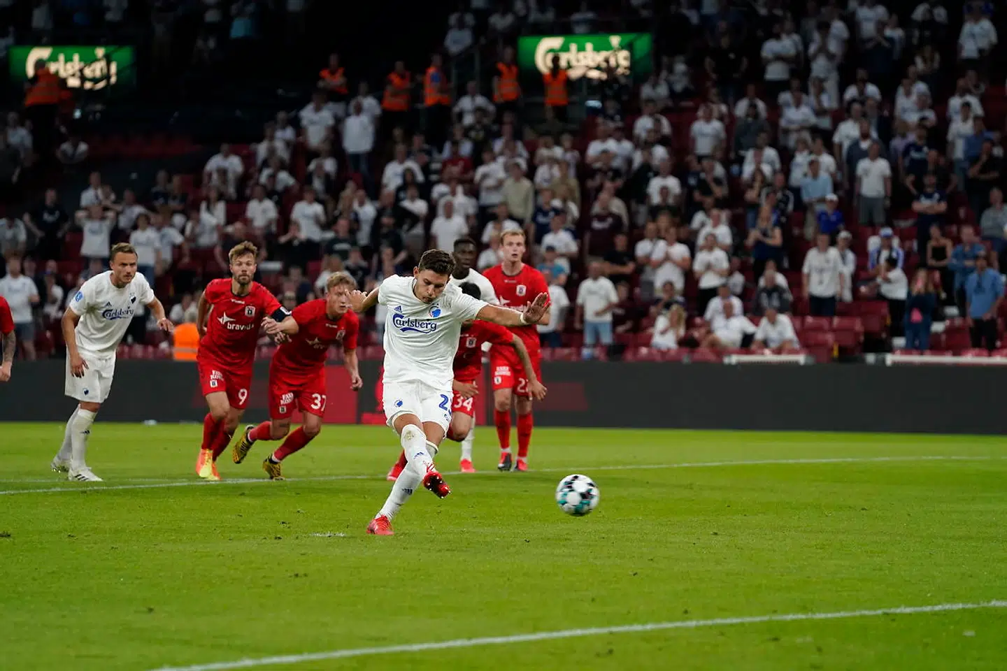 Superliga-kamp mellem FC København og AGF i Telia Parken i København, søndag den 19. juli 2020.