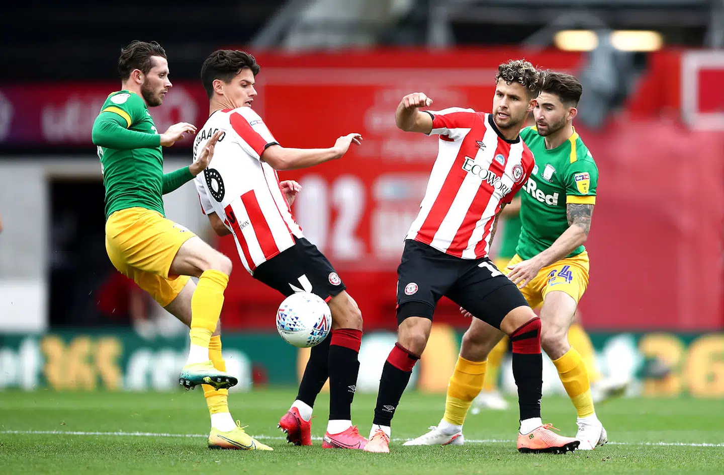 Christian Nørgaard og Emiliano Marcondes er to af de danske spillere, som Thomas Frank har gjort flittigt brug af i Brentford.