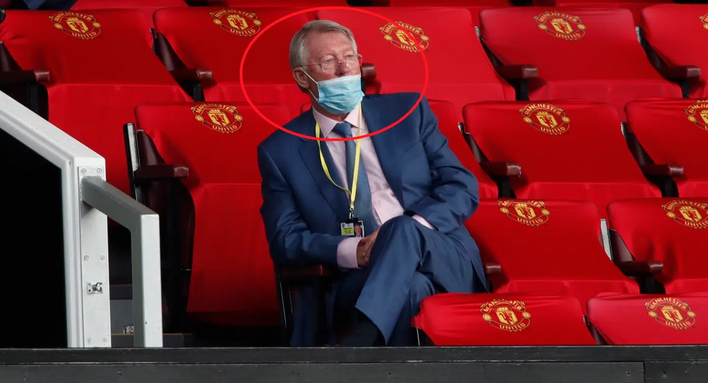 Alex Ferguson var på lægterne, da Manchester United mandag spillede mod Southampton.