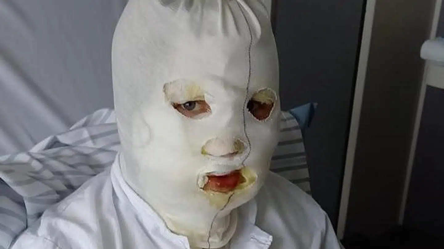 Birgitte Bendtsens datter i sygesengen