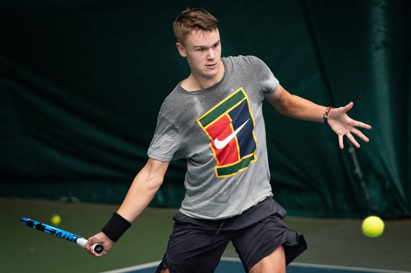 Danske Holger Rune har siden årsskiftet forsøgt at tage springet til seniortennis. Først kæmpede han med formen, og siden har coronavirus stået i vejen for hans bestræbelser. (Arkivfoto.) Niels Christian Vilmann/Ritzau Scanpix
