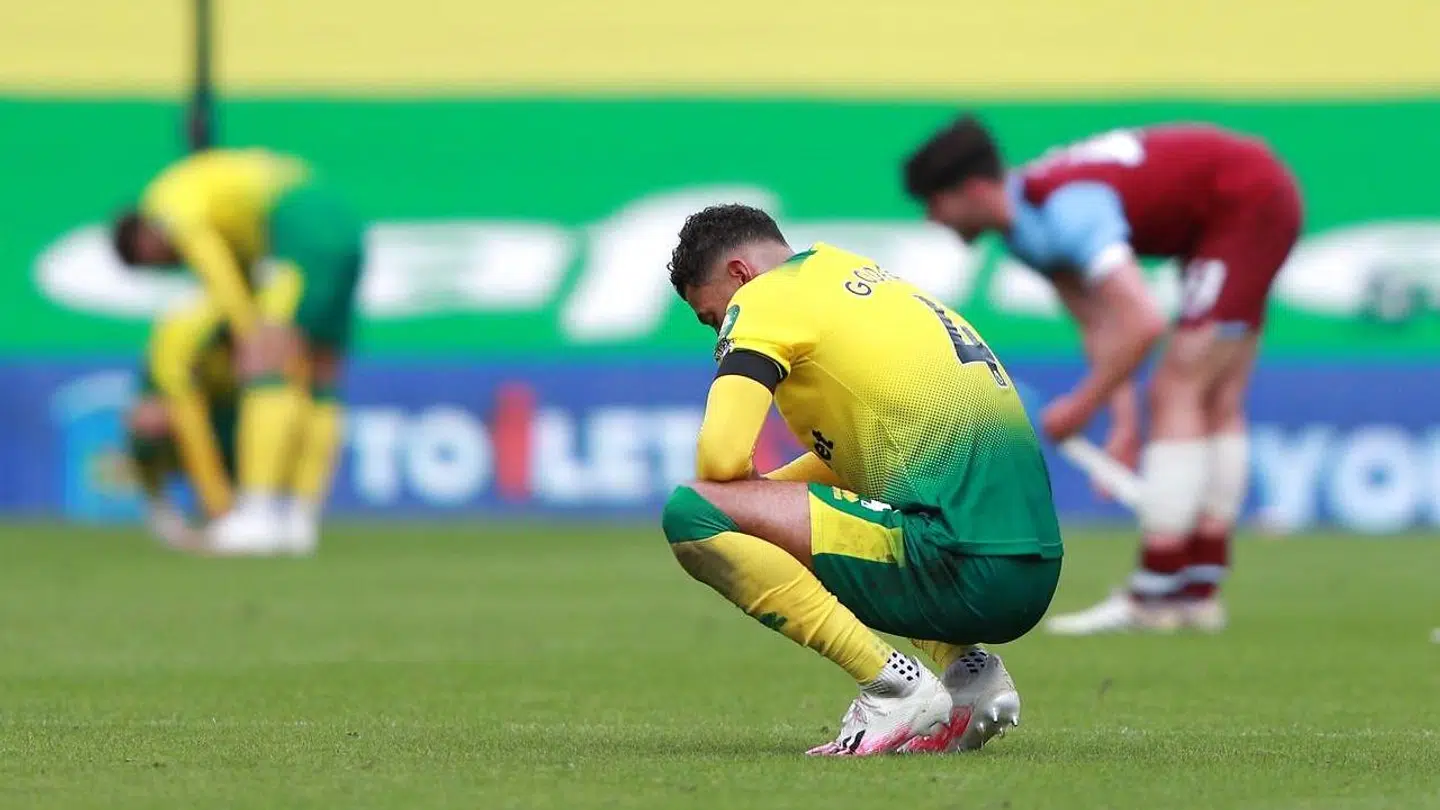 Ben Godfrey og Norwich må en tur ned i Championship i næste sæson.