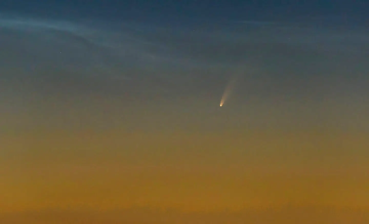 Kometen Neowise over Ungarn.