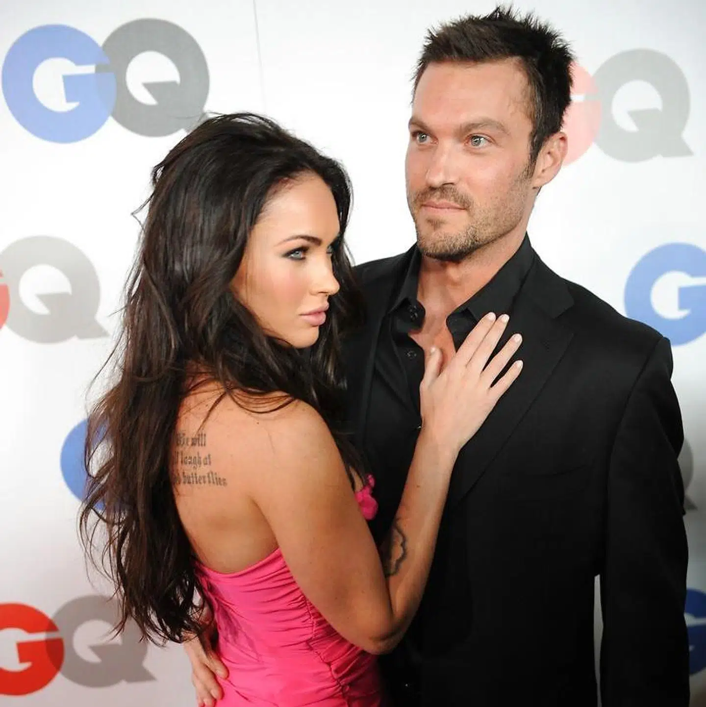 Her ses Brian Austin Green sammen med sin ekskone Megan Fox. (Arkivfoto fra 2008)