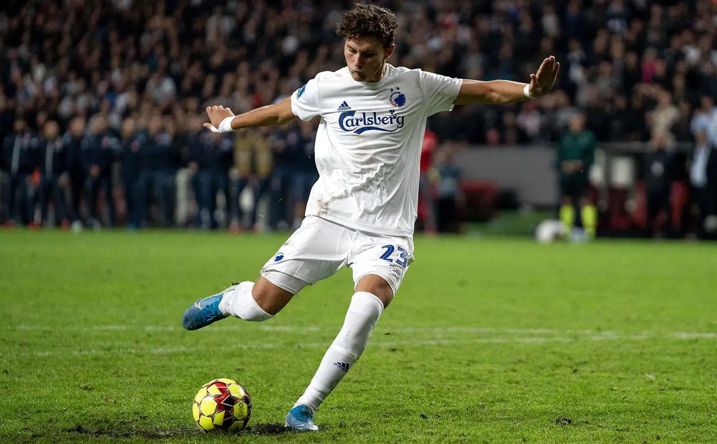 FC Københavns Jonas Wind under straffesparkskonkurrencen i kvalifikationskampen til Champions League mellem FC København og Røde Stjerne i Parken i København tirsdag 13. august 2019. FCK endte med at tabe straffesparkskonkurrencen og røg dermed i Europa League-playoff mod lettiske Riga FC.