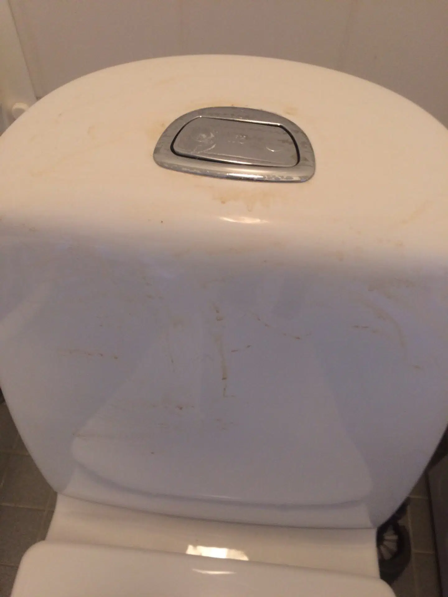 Afføring på toilettet.