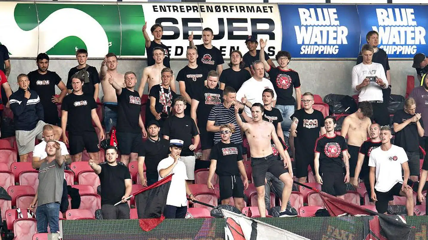 FC Midtjylland vs. Brøndby IF. Superliga-runde 28, MCH Arena. FCM fans, tilskuere ialt 300. Herning torsdag 18. juni 2020.