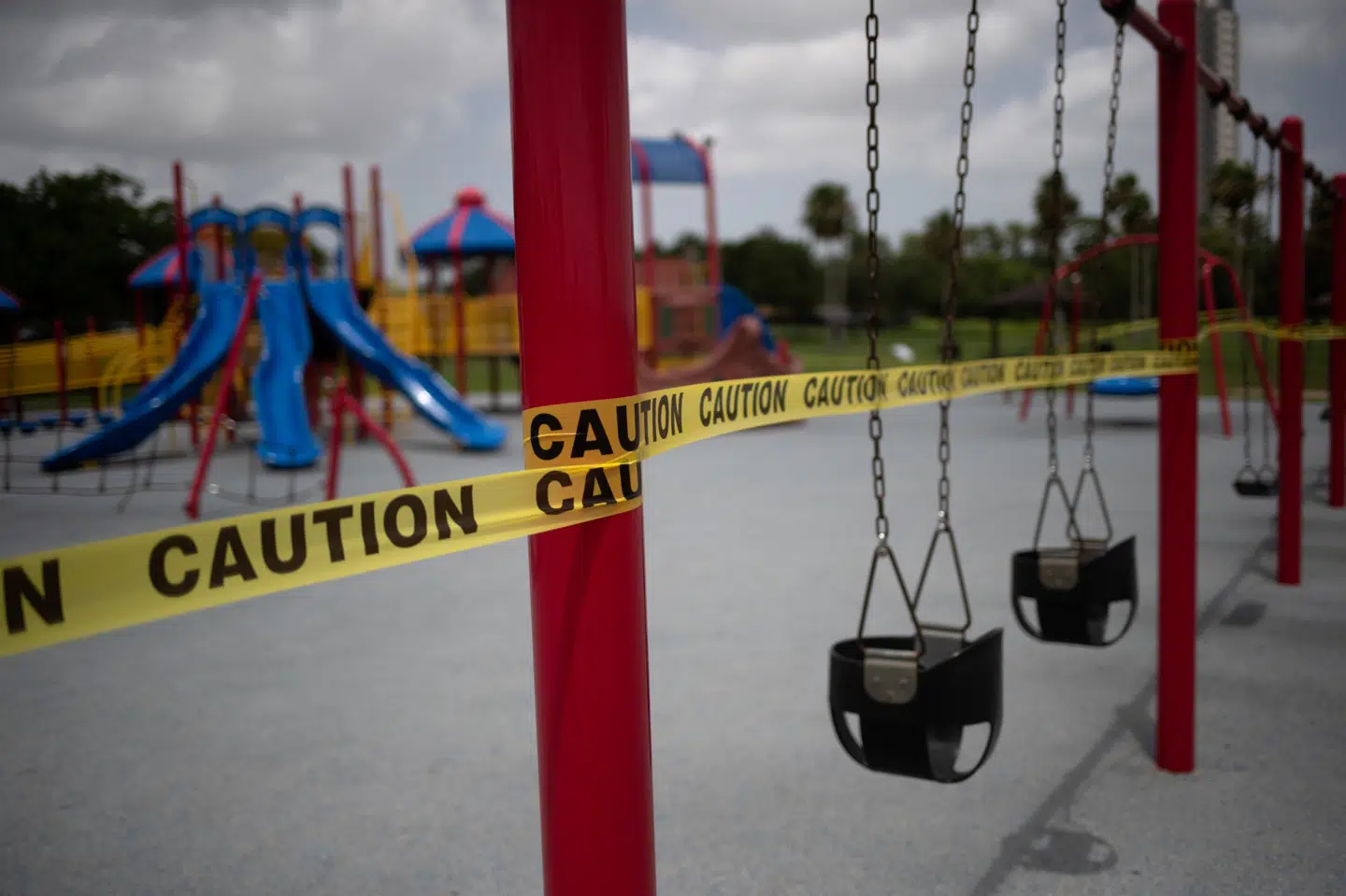 Legepladser i Texas er lukket, efter at den amerikanske delstat er begyndt at opleve en genopblussen af coronavirus. Adrees Latif/Reuters