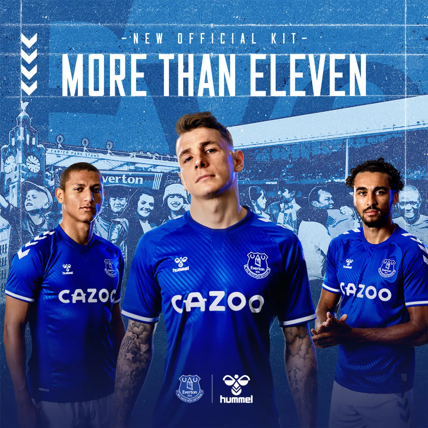 Evertons nye kamptrøje fra Hummel.