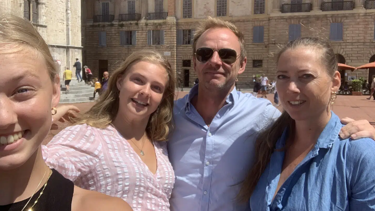 Familien nyder ferien uden så mange andre mennesker. Foto: Privat