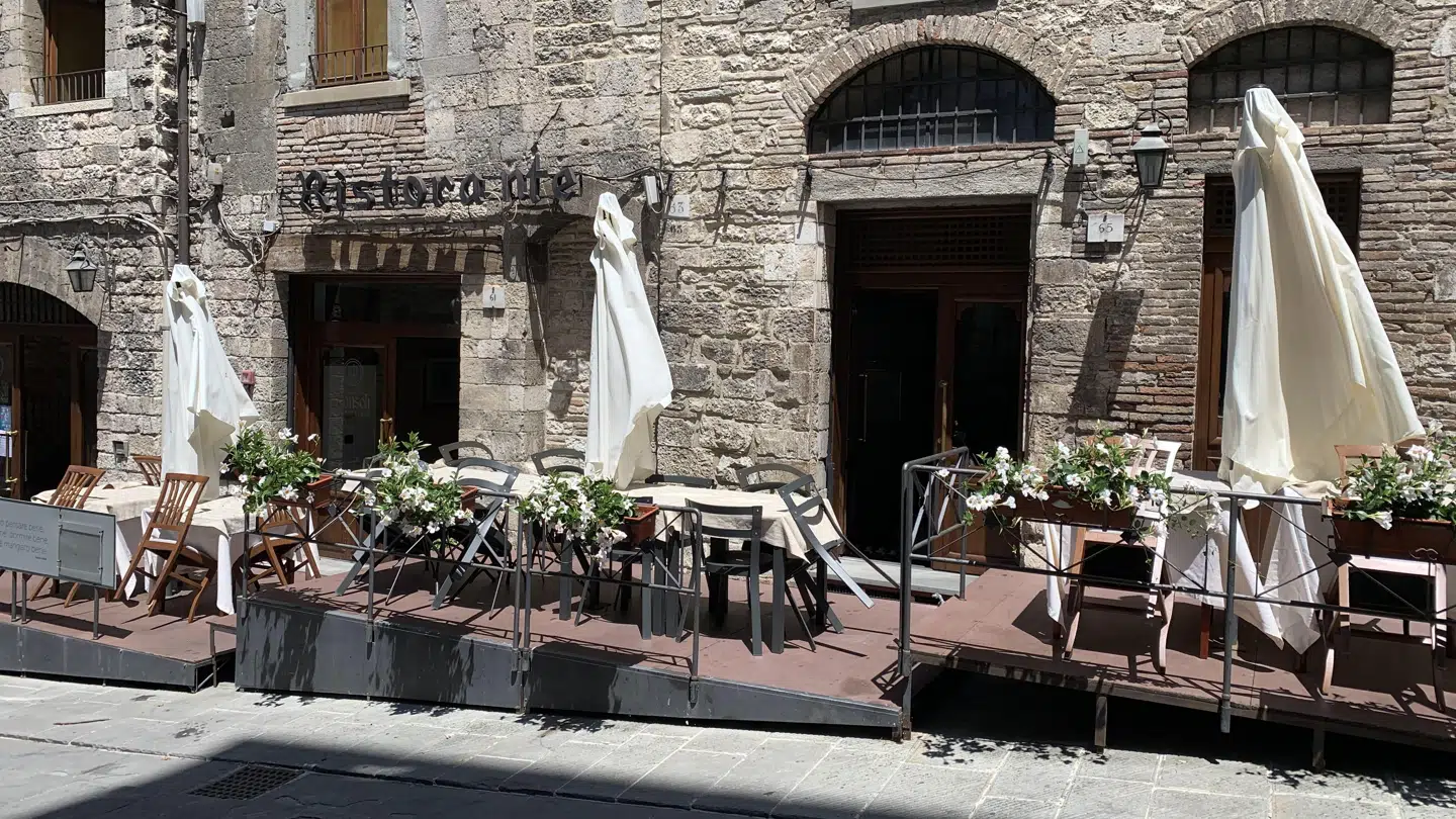 Restauranterne er tomme flere steder i Italien. Foto: Privat