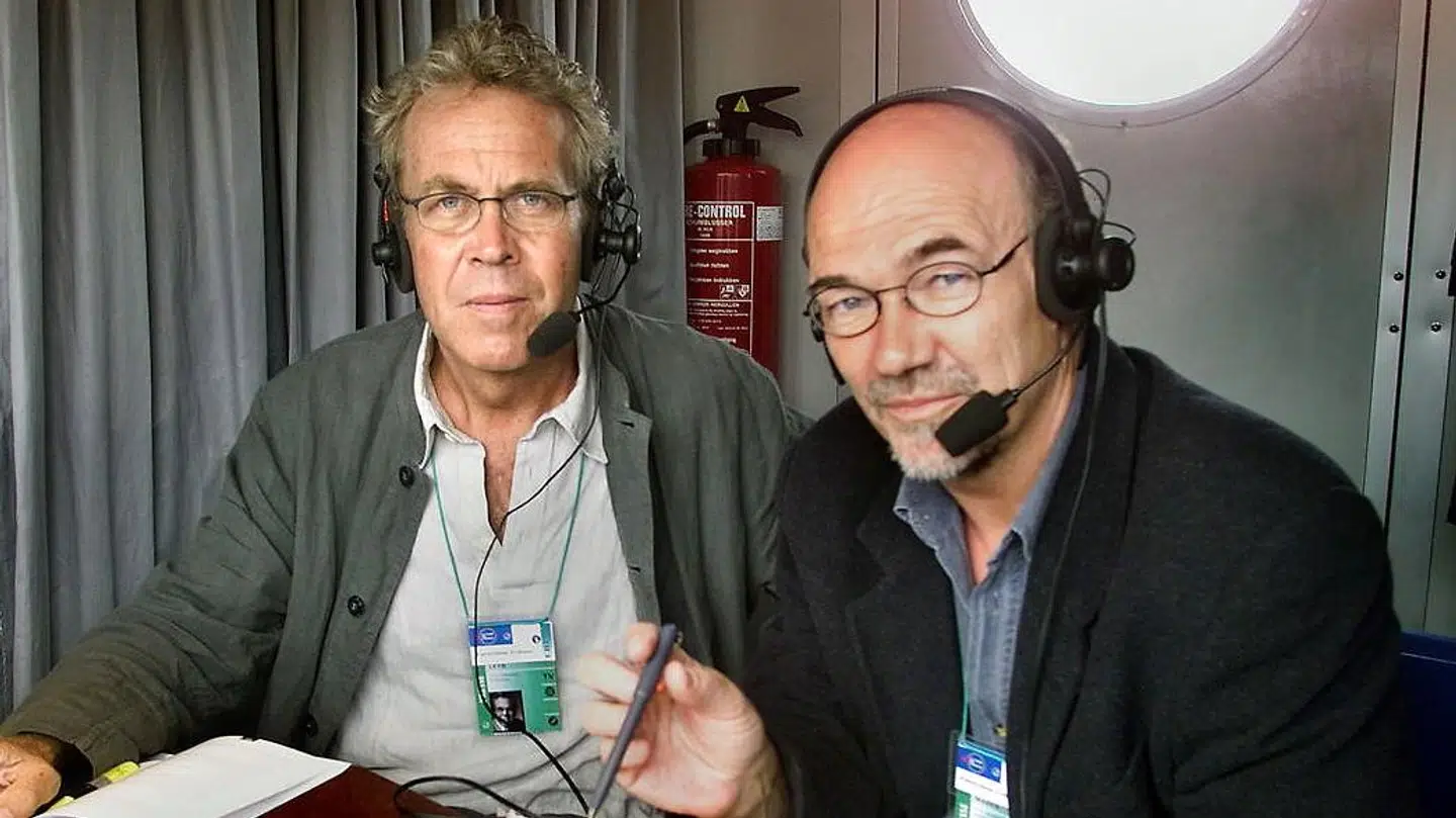 Jørgen Leth og Jørn Mader under Tour de France i 1999.