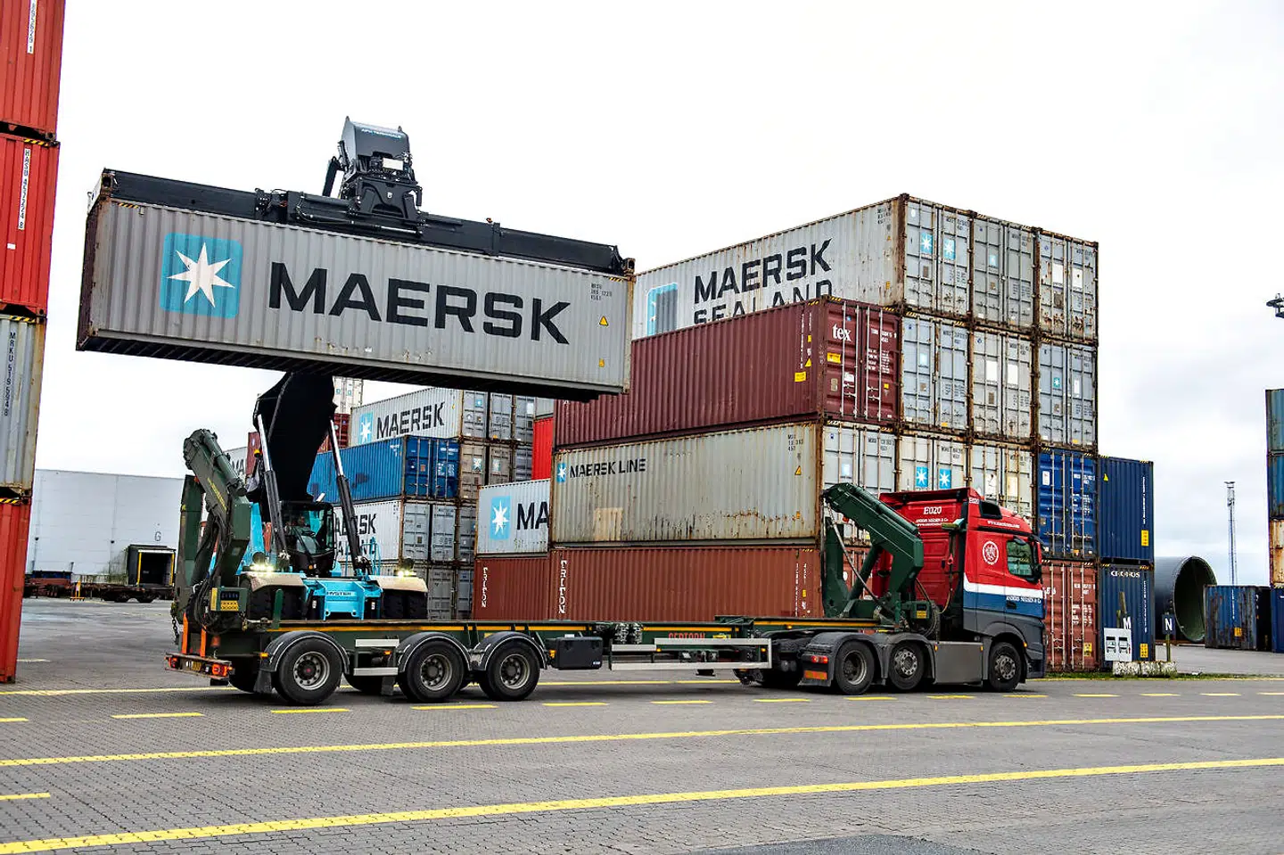 Det var i en container på Mærsk-skib, der blev fundet over 100 kilo kokain.