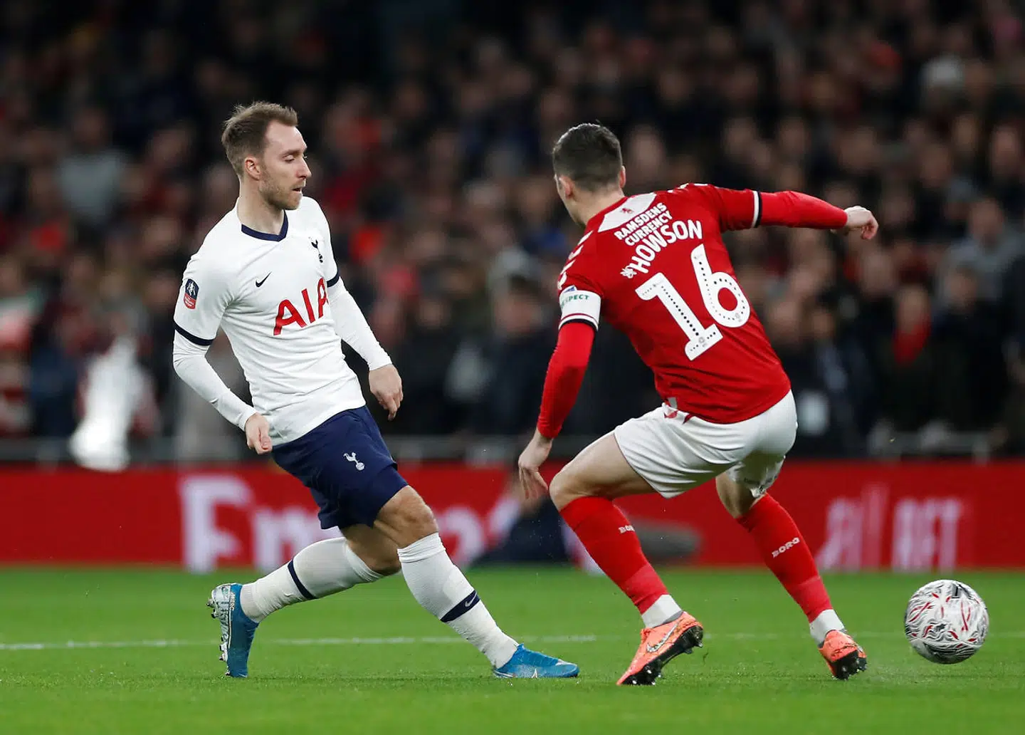 Eriksen i kamp mod Middlesbrough for Tottenham i januar 2020. Det var en af hans sidste for London-klubben.