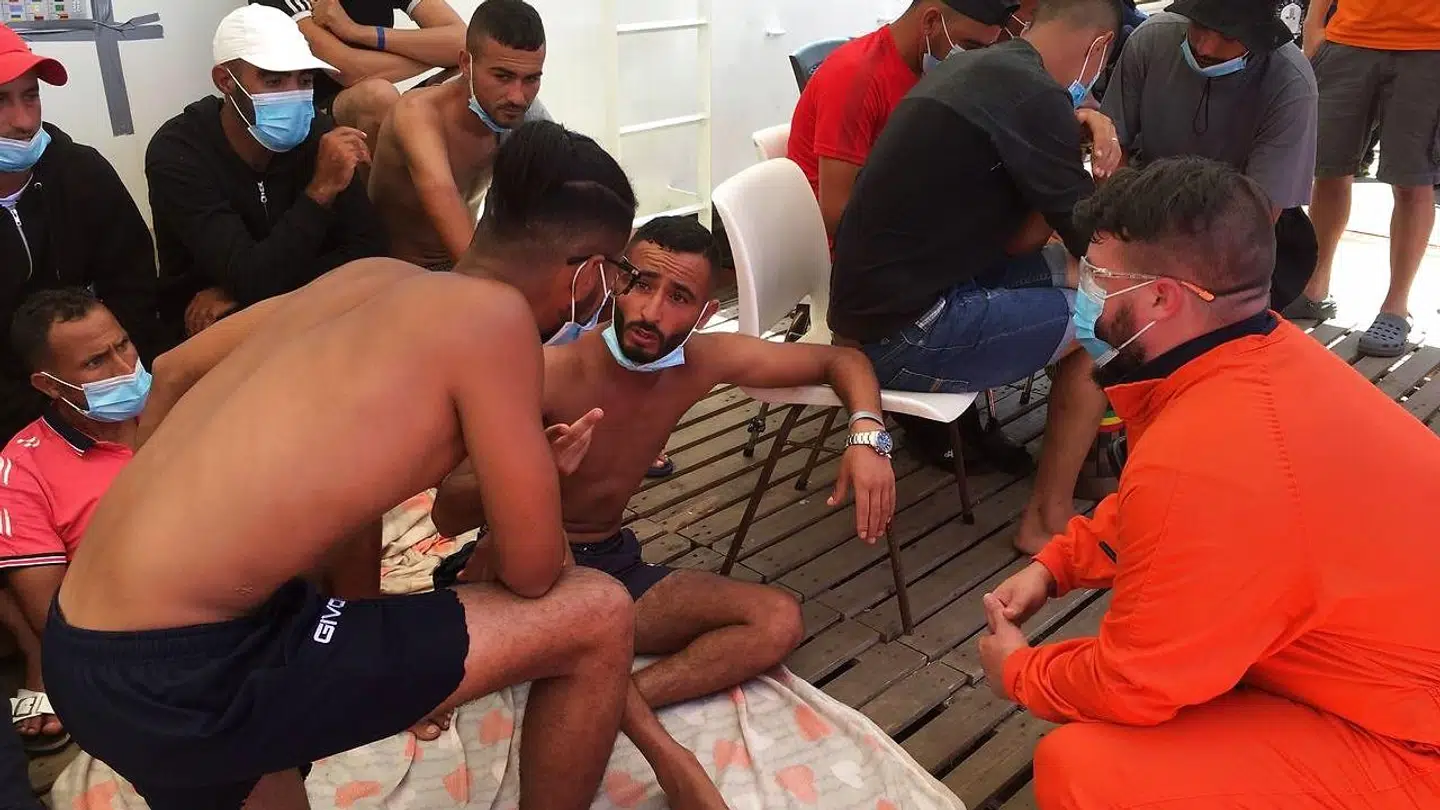 Foto fra 'Ocean Viking'. Billedet her er fra 2. juni.