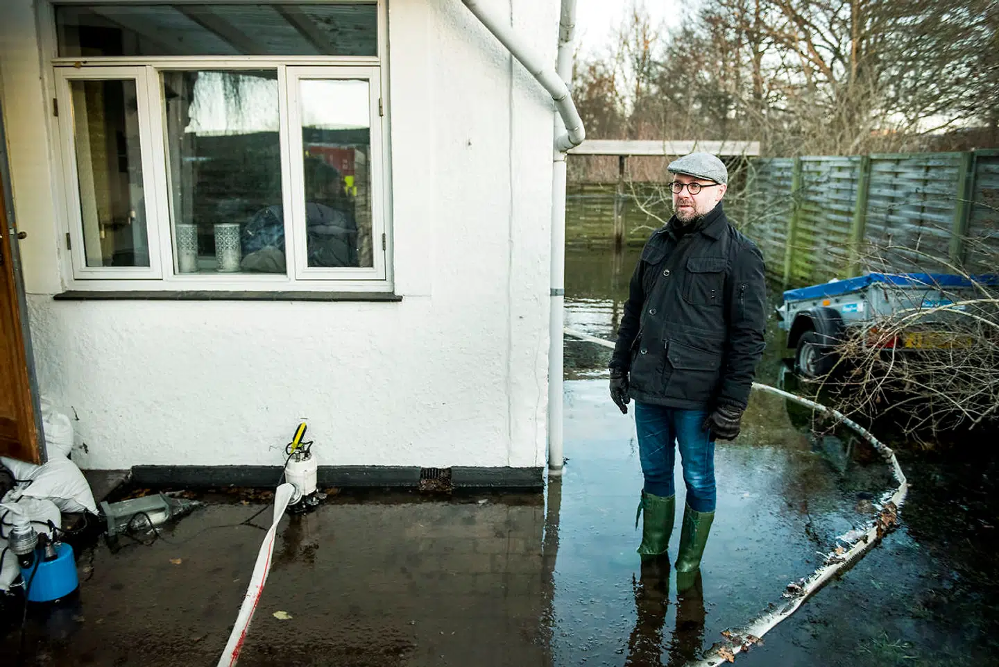 Også i Hvidovre kan der være problemer. Sådan så Kenneth Kühns have ud en januardag i 2016. (Arkivfoto)