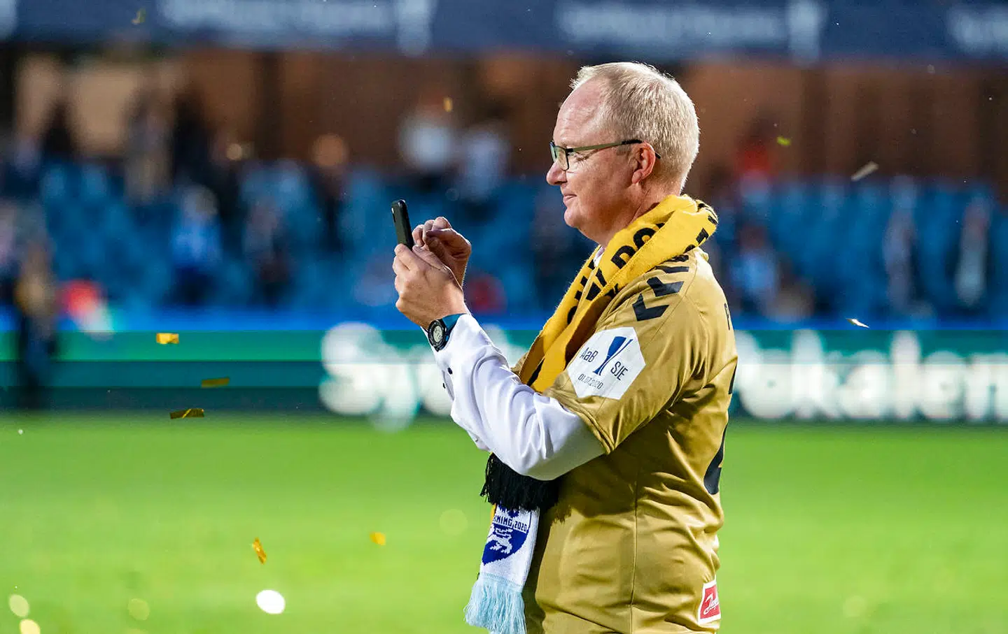Sønderjyske Pokalvinder 2020 - Her Glen Riddersholm (Sønderjyske - Træner) . Finale i Sydbank Pokalen: AaB - SønderjyskE. Bluewater Arena Esbjerg onsdag den 1 juli 2020.. (Foto: Claus Fisker/Ritzau Scanpix)