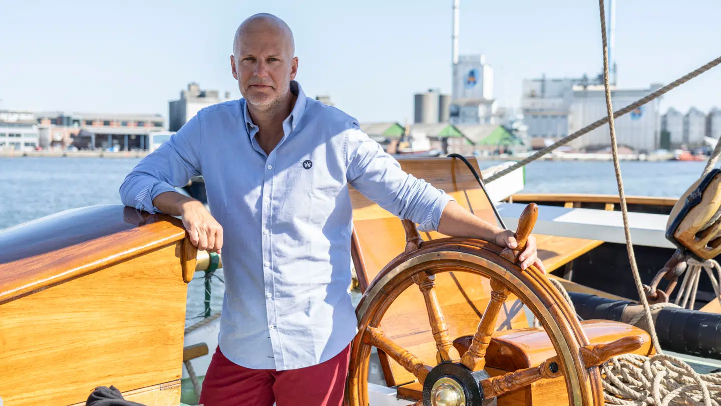 Troels Lyby på skonnerten 'Aron af Svendborg'.