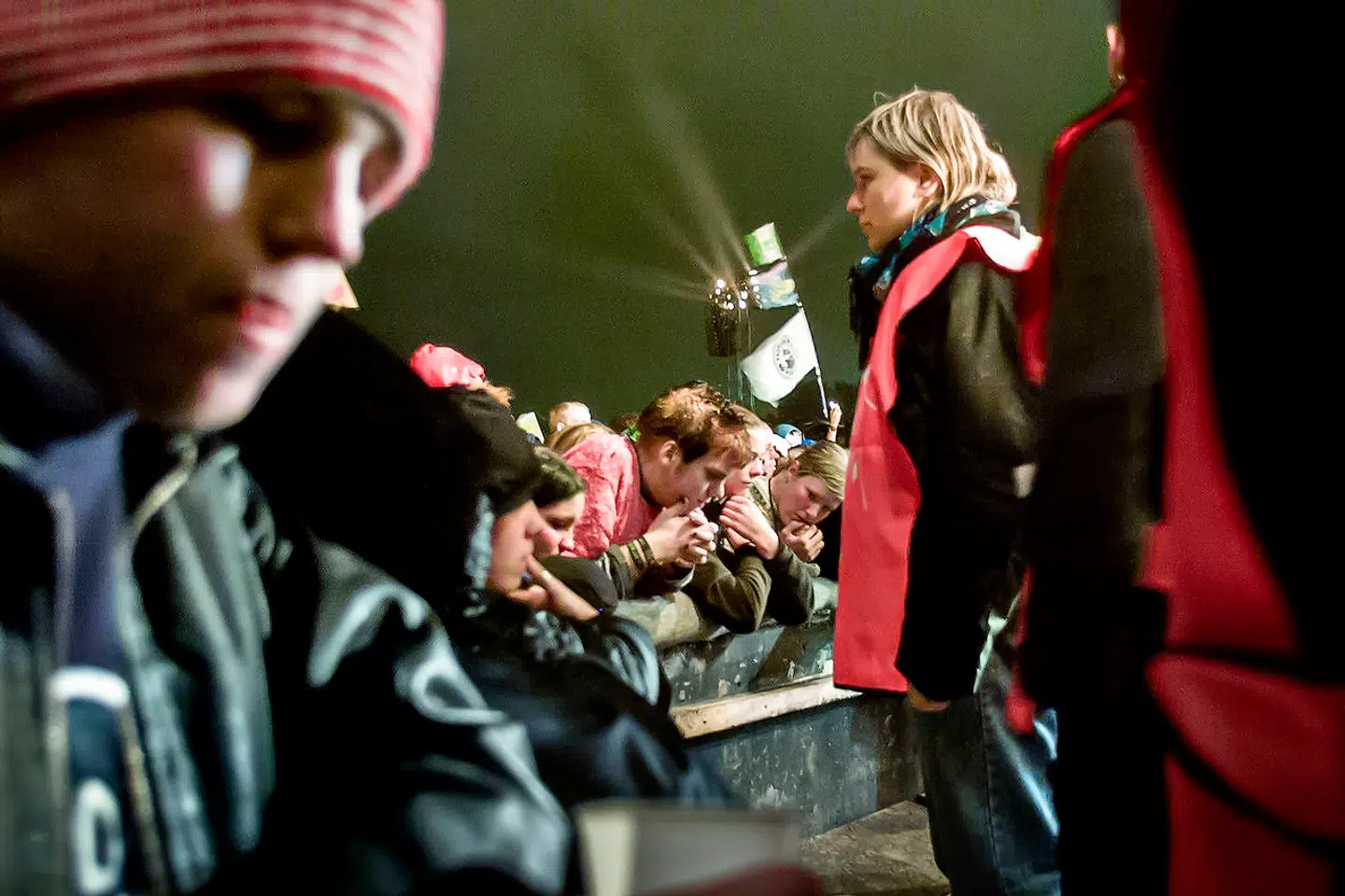 Roskilde Festivalen blev i 2000 afholdt fra 29. juni til 2. juli. Roskilde oplevede sin første store ulykke sent om aftenen fredag 30. juni 2000 kl ca 23.30, da 9 mennesker omkom foran Orange Scene under en koncert med Pearl Jam. Umiddelbart /Kort efter ulykken ca 23.30.. (Foto: Nils Meilvang/Ritzau Scanpix)