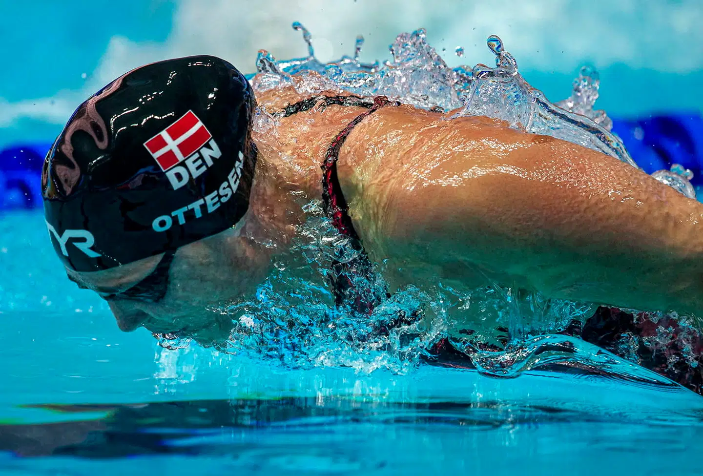 Jeanette Ottesen ved VM i 2019. Hendes første store mesterskab efter fødslen af Billie-Mai.