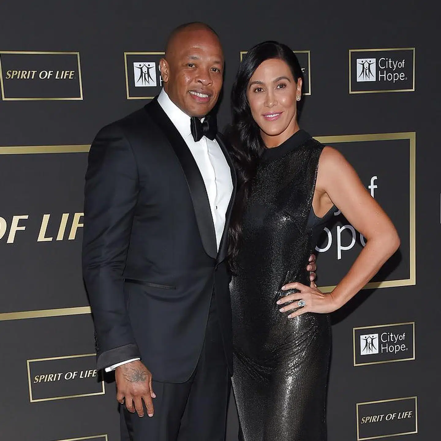 Her ses ægteparret Nicole Young og dr. Dre sammen i 2018. De har børnene Truly og Truice Young sammen